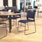 Flash Furniture 881 lb. Capacity Navy Sled Base Stack Chairs, 5PK 5-RUT-2-NVY-BK-GG - alternate 1